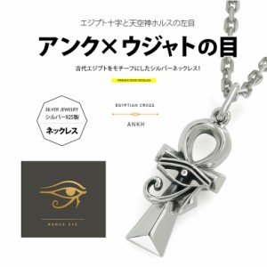 ペンダントトップ メンズ 天空神ホルス（ウジャト）の左目 pe2196-ch c0040の50ｃｍチェーン付