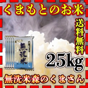 お米 米 25kg 白米 送料無料 無洗米 熊本県産 森のくまさん あす着 令和5年産 5kg5個 くまもとのお米 富田商店 とみた商店