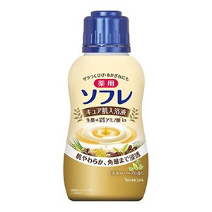 バスクリン　薬用ソフレキュア肌入浴液　ミルキーハーブの香り　本体４８０ｍｌ