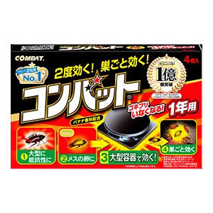 大日本徐虫菊　キンチョー　コンバット　１年用　Ｎ　４個