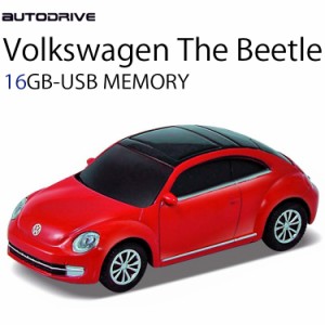 AUTODRIVE オートドライブ16GB VOLKSWAGEN THE BEETLE RED USBメモリー 外付けストレージ ザ・ビートル