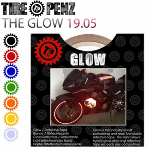 ゆうパケット対応1個迄 タイヤペンズ THE GLOW グロウ 19.05mm×9Ｍ リフレクトラインテープ 塗装保護接着剤 リムステッカー