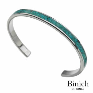 クラッシュ ターコイズ バングル シルバー925 アクセサリー ブレスレット メンズ シルバーブレスレット Binich 20代 30代 40代 50代 プレ