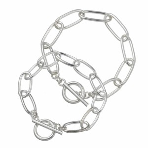 ( ペア 販売 ) 楕円 チェーン Tバー ペア ブレスレット メンズ レディース アクセサリー bjb-0920-p