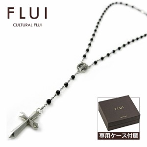 FLUI(フルイ) ネックレス メンズ ブランド エッジクロスロザリオペンダント シンプル シルバー925 アクセサリー CULTURAL FLUI カルトラ