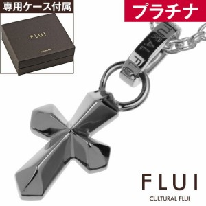 FLUI(フルイ) ネックレス メンズ ブランド プラチナ マイクロエッジクロス ペンダント Pt900 シンプル CULTURAL FLUI カルトラルフルイ c