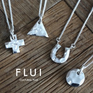 FLUI(フルイ) ネックレス メンズ ブランド ハンマード デザイン ペンダント シルバー925 アクセサリー ホースシュー クロス CULTURAL FLU