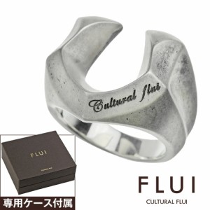 指輪 送料無料 ブランド FLUI ヴィンテージフィニッシュ エッジ ホースシュー ピンキー リング メンズ シルバー925 馬蹄 アンティーク ビ