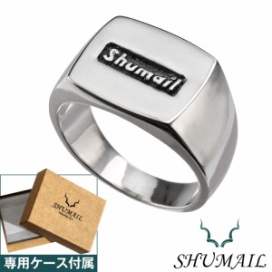 SHUMAIL(シュメール) シュメール ボックスロゴ リング ブランド アクセサリー 指輪 メンズ 印台 シルバー925 shr-0103