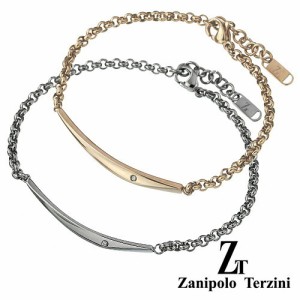 zanipolo terzini (ザニポロタルツィーニ) (ペア販売)ダイヤモンドクレセントペアブレスレット アクセサリー ztb415-p