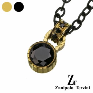 zanipolo terzini (ザニポロタルツィーニ) ラウンド ブラック ジルコニア ペンダント ネックレス アクセサリー Binich 20代 30代 40代 50