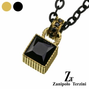 zanipolo terzini (ザニポロタルツィーニ) スクエア ブラック ジルコニア ペンダント ネックレス アクセサリー ztp3709