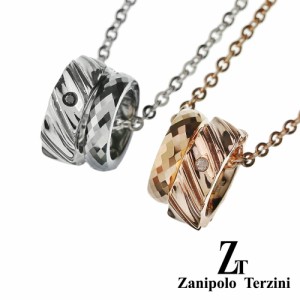 zanipolo terzini (ザニポロタルツィーニ) (ペア販売)ステンレス ＆ タングステン リング ペア ペンダント アクセサリー ペアペンダント 