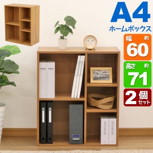 カラーボックス ワイド(2段＋3段) A4ファイル対応 B5ファイル対応 収納棚 幅60cm 奥行29.2cm 高さ70.6cm(約 幅60cm 奥行30cm 高さ70cm)教