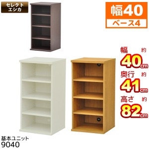 収納棚 幅40cm 奥行40cm セレクトエシカ基本ユニット9040(SS-9040) 幅40.1cm 奥行き39.9cm 高さ82.1cm 収納ラック カラーボックス フリー