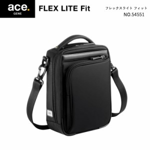 送料無料 エースジーン(ace. GENE LABEL) FLEX LITE Fit フレックスライトフィット 54551 2L ショルダーバッグ ブラック(おしゃれ ace エ