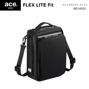 送料無料 エースジーン(ace. GENE LABEL) FLEX LITE Fit フレックスライトフィット 54552 3L ショルダーバッグ ブラック(おしゃれ ace エ