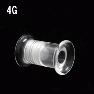 アクリル　ダブルフレアアイレット ネジ式タイプ 【4G】　高級素材　高級仕上げ　透明ピアス/シークレットピアス