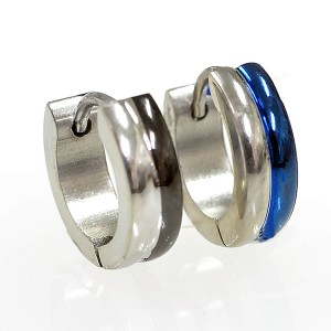 カラーコンビ フープピアス/リングピアス【13mm】サージカルステンレス/片耳売り /メンズアクセサリー/レディースアクセサリー/イヤリン