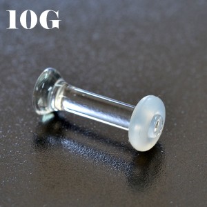 アクリル　セプタムキーパー　【10G】（ボディピアス/ボディーピアス)透明ピアス/シークレットピアス/軟骨ピアス