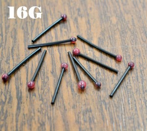 【10本入り】柔らかアクリルピアス 【16G】【軸長16mm】透明ピアス/透ピ/リテーナー/クリアカラーピアス/ボディピアス/ボディーピアス/ボ