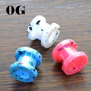 アクリル ラメ入り フレッシュトンネル【0G】（ボディピアス/ボディーピアス）イヤーロブ/アウターコンク/トラガス/インナーコンク