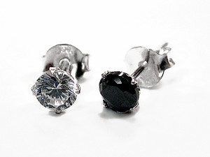 キュービックジルコニア（4mm） スタッドピアス【シルバー925】（シルバーピアス/片耳メンズピアス/メンズアクセサリー）