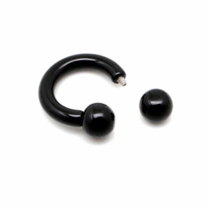 サーキュラーバーベル　アクリル最高級仕上げ【6G/4mm】内径（13ｍｍ）xボール径（8ｍｍ）（ボディピアス/ボディーピアス）リップ/ヘリ・