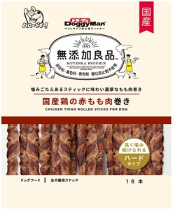 【ドギーマンハヤシ】無添加良品　国産鶏の赤もも肉巻き　１６本