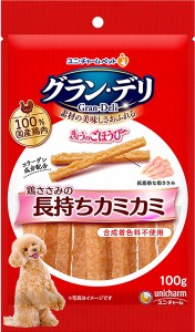 【ユニチャーム】グランデリ　きょうのごほうび　鶏ささみの長もちカミカミ　１００ｇｘ３６個（ケース販売）