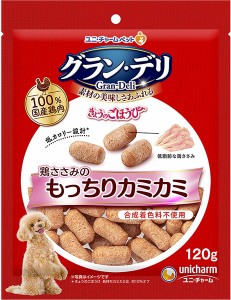 【ユニチャーム】グランデリ　きょうのごほうび　鶏ささみのもっちりカミカミ　１２０ｇｘ３６個（ケース販売）