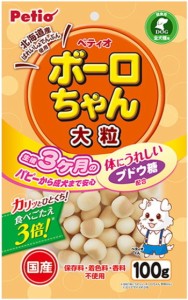 【ペティオ】体にうれしいボーロちゃん　大粒　１００ｇｘ２０個（ケース販売）