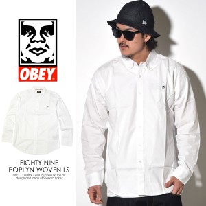 オベイ (OBEY) コットンポプリンシャツ ボタンダウンシャツ メンズ 長袖 OBEY EIGHTY NINE POPLYN WOVEN LS (181200143)