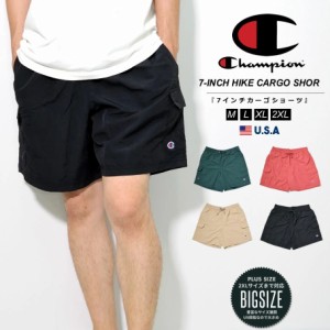 【メール便送料無料】チャンピオン Champion ハーフパンツ ナイロン カーゴ ショートパンツ メンズ レディース ロゴ ワンポイント おしゃ
