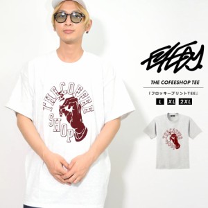 メール便送料無料 EYEDY アイディー Tシャツ メンズ 半袖 フロッキープリント ストリート系 ブランド EYE-431SS アッシュ