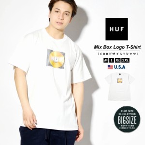 【メール便送料無料】HUF ハフ Tシャツ メンズ レディース 半袖 USAモデル MIX BOX LOGO S/S TEE ホワイト TS01343 2021 春夏 新作