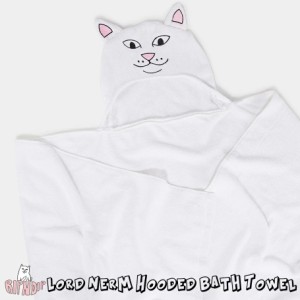 RIPNDIP リップンディップ バスタオル ラップタオル 大判 フード付き 190cm×110cm おしゃれ かわいい Lord Nerm Hooded Bath Towel RND6