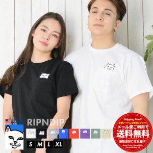 メール便送料無料 RIPNDIP リップンディップ ポケットTシャツ メンズ レディース 半袖 猫 ネコ Lord Nermal Pocket Tee RND0205 春夏 新