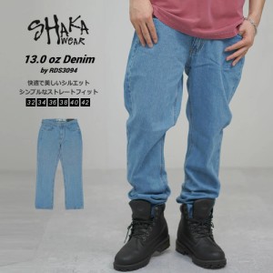 SHAKA WEAR シャカウェア デニムパンツ ジーンズ メンズ 13.0 OZ DENIM JEANS ストーンウォッシュ ライトブルー