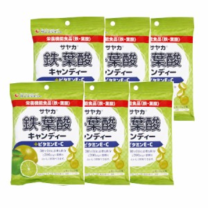 サヤカ 鉄・葉酸キャンディー レモンライム味【6個セット】【メール便】【お取り寄せ】(4973877001004-6)