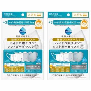 ハイドロ銀チタン ソフトガーゼマスク 立体タイプ こども グレー 1枚【2個セット】【メール便】(4573407431679-2)