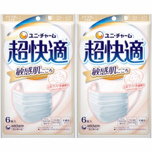 超快適マスク敏感肌ごこちふつう 6枚【2個セット】【メール便】(4903111518159-2)