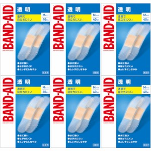 バンドエイドＭサイズ 透明 40枚【6個セット】【メール便】(4901730230216-6)