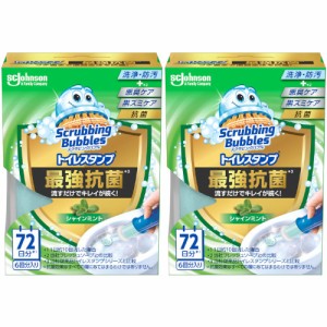 スクラビングバブルトイレスタンプ最強抗菌本体シャインミント 6回分入【4個セット】(4901609016149-4)