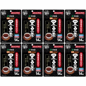 伝承の健康茶 北海道産１００％黒豆茶 ティーバッグ 14袋入【8個セット】(4901085163283-8)