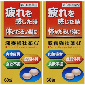 【第3類医薬品】滋養強壮薬α 60錠【2個セット】(4987343086143-2)