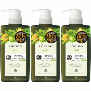 【3個セット】ルシード 薬用デオドラントボディウォッシュ ノンメントール ハーバルシトラス 450ml(4902806127447-3)