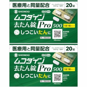 【第2類医薬品】ムコダイン去たん錠Ｐｒｏ５００ 20錠【2個セット】【メール便】(4987904101407-2)