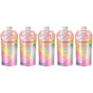 【5個セット】エッセンシャル プレミアム うるおいバリアコンディショナー シルキー＆スムース つめかえ用 340ml(4901301436832-5)