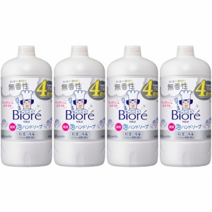 ビオレｕ 泡ハンドソープ 無香 つめかえ用 770ml【4個セット】(4901301435026-4)